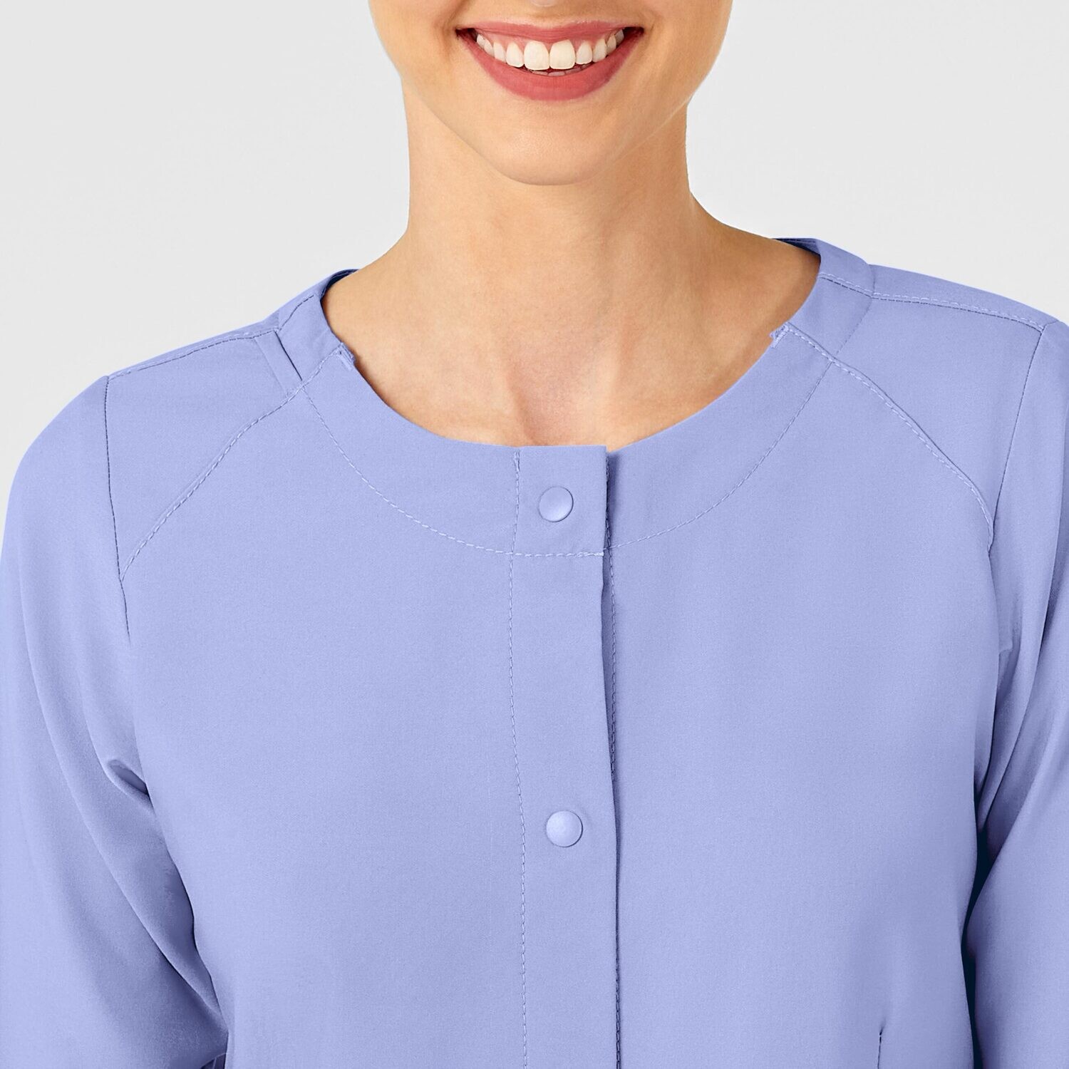 Casacca donna 8155 girocollo manica lunga ceil blue