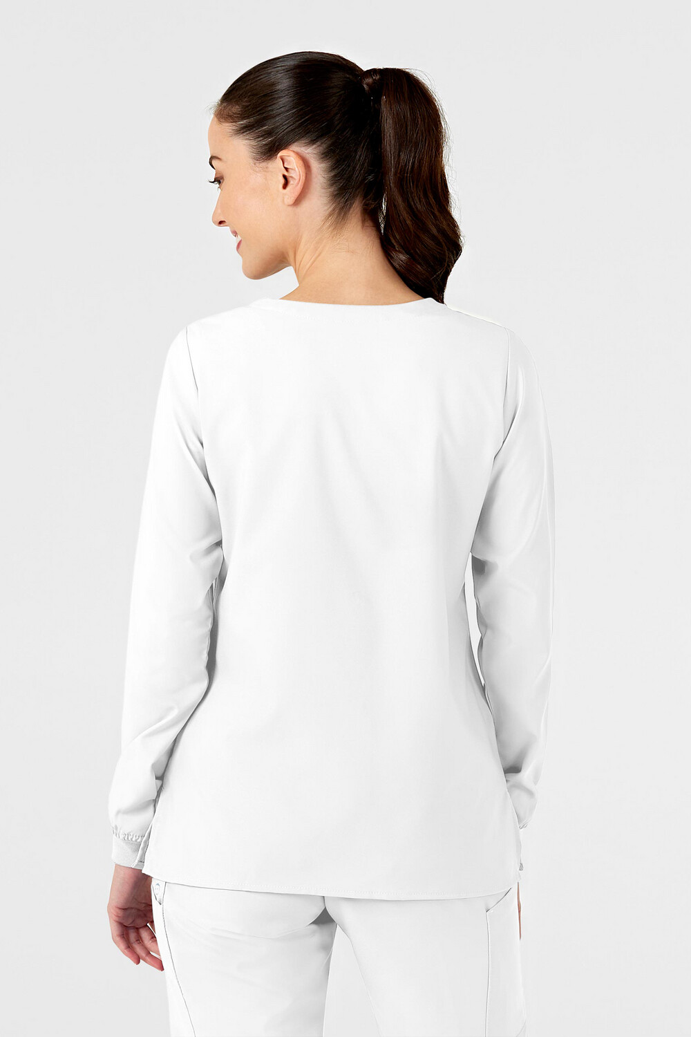Casacca donna 8155 girocollo manica lunga white