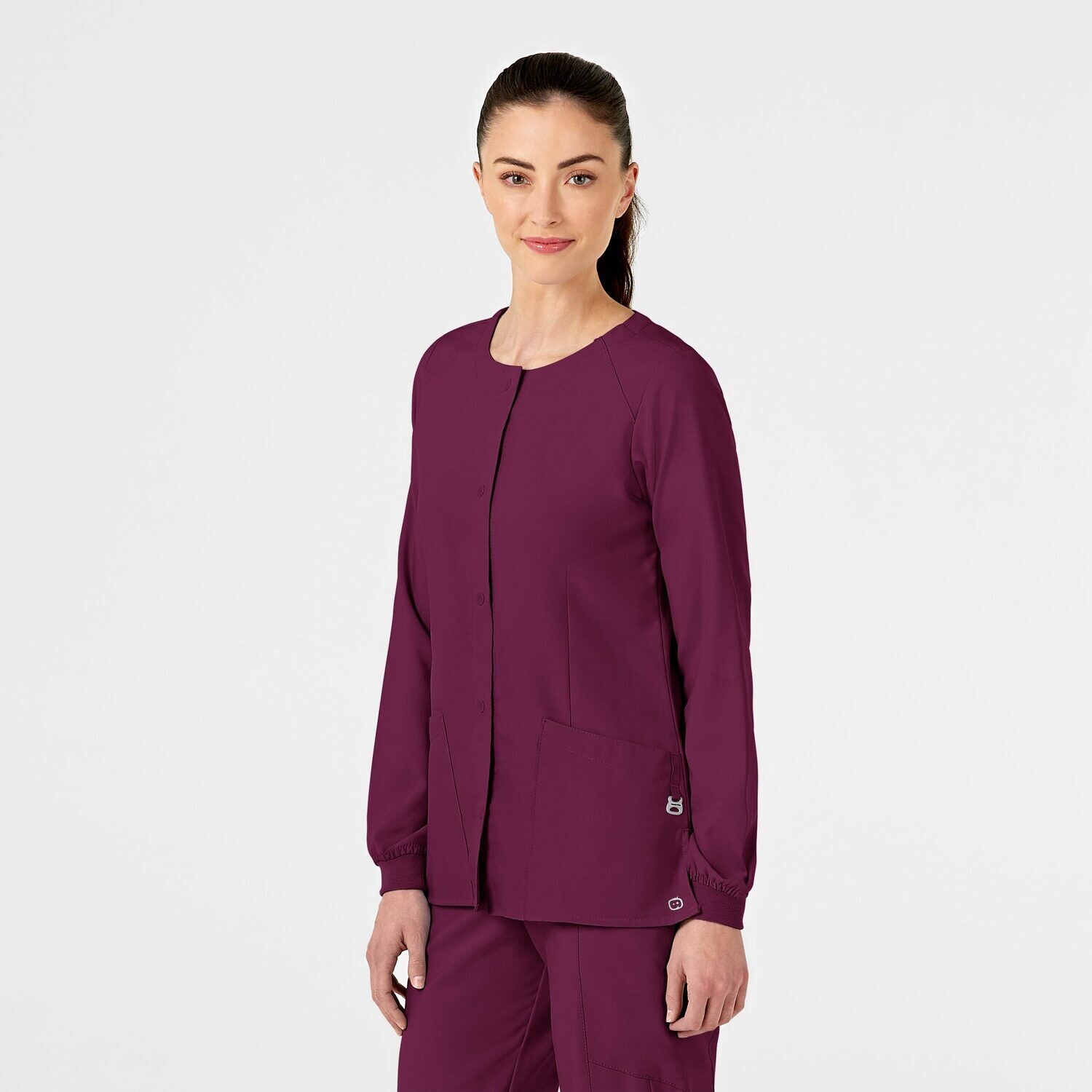 Casacca donna 8155 girocollo manica lunga wine