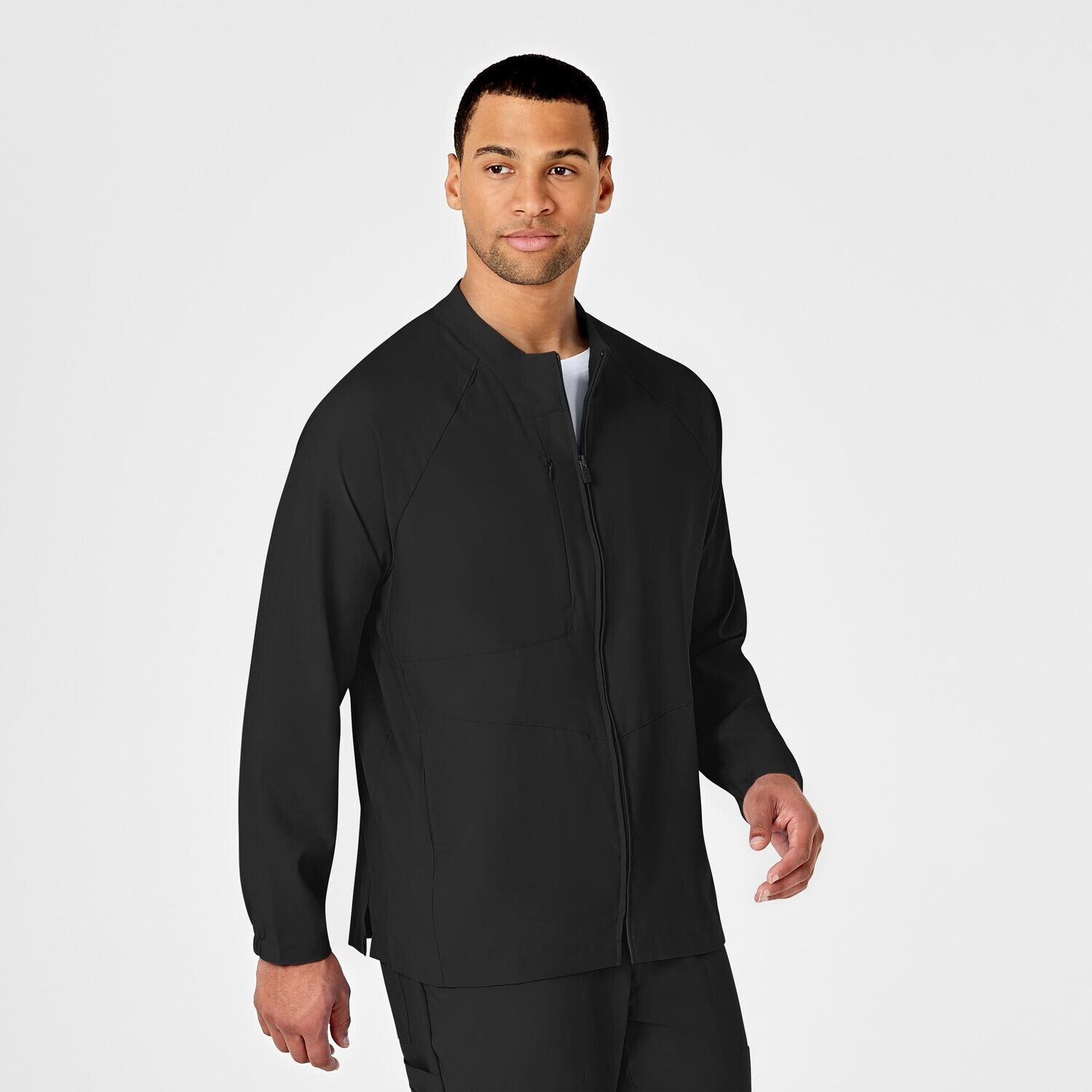 Casacca uomo 8355 manica lunga con zip black