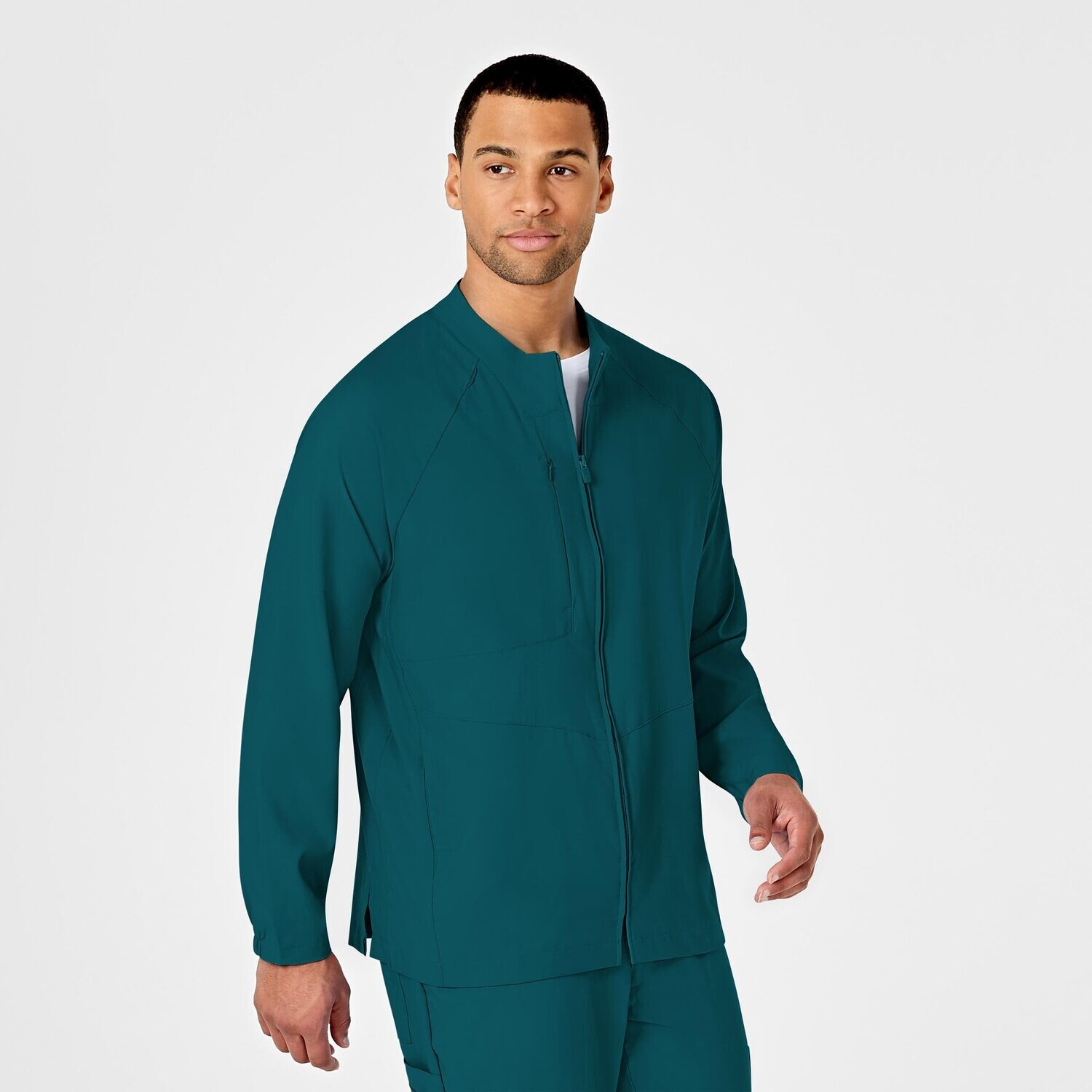 Casacca uomo 8355 manica lunga con zip caribbean blue