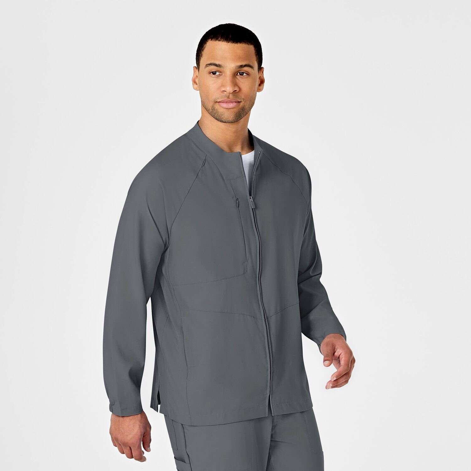 Casacca uomo 8355 manica lunga con zip pewter