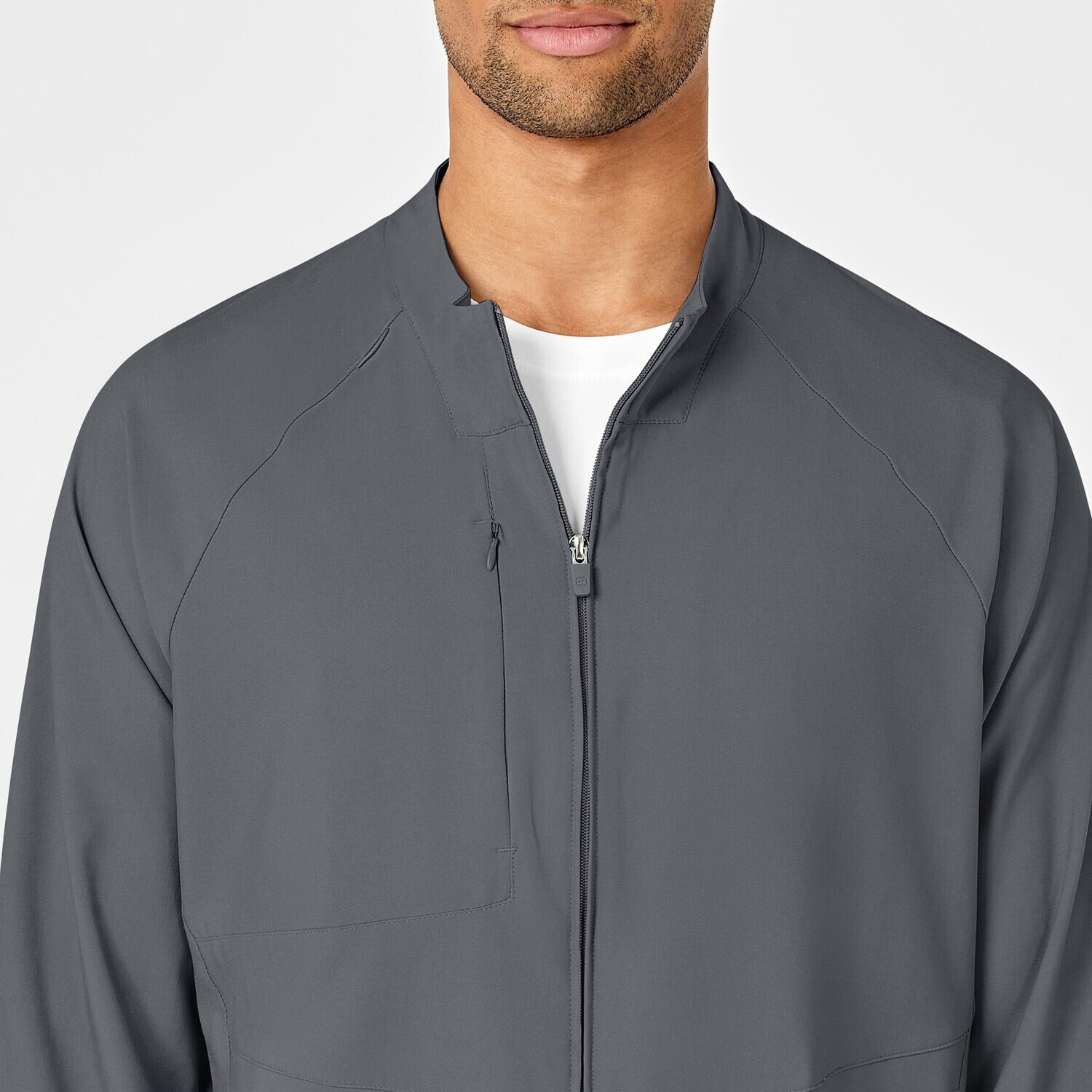 Casacca uomo 8355 manica lunga con zip pewter