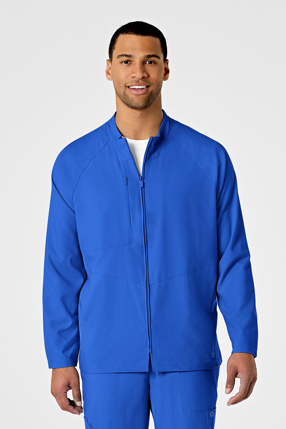 Casacca uomo 8355 manica lunga con zip royal blue