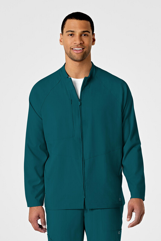 Casacca uomo 8355 manica lunga con zip caribbean blue