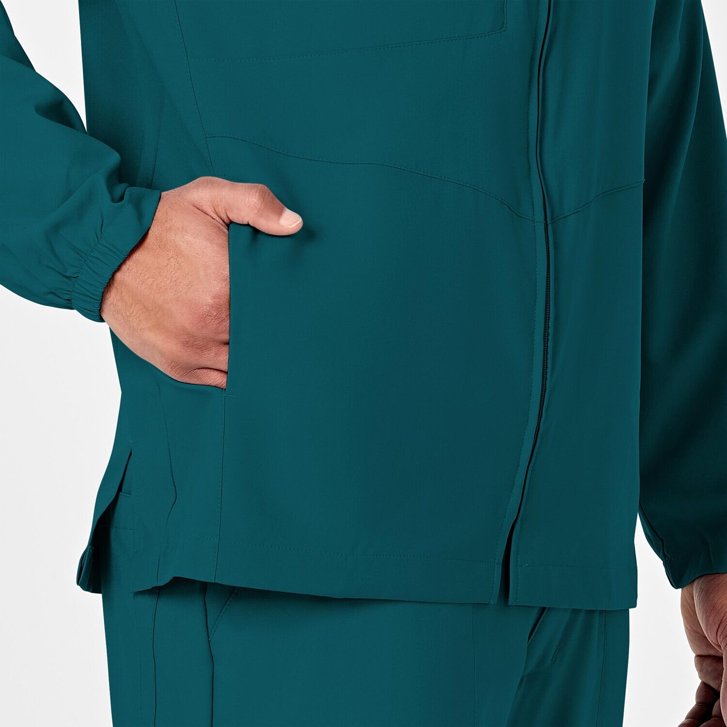 Casacca uomo 8355 manica lunga con zip caribbean blue