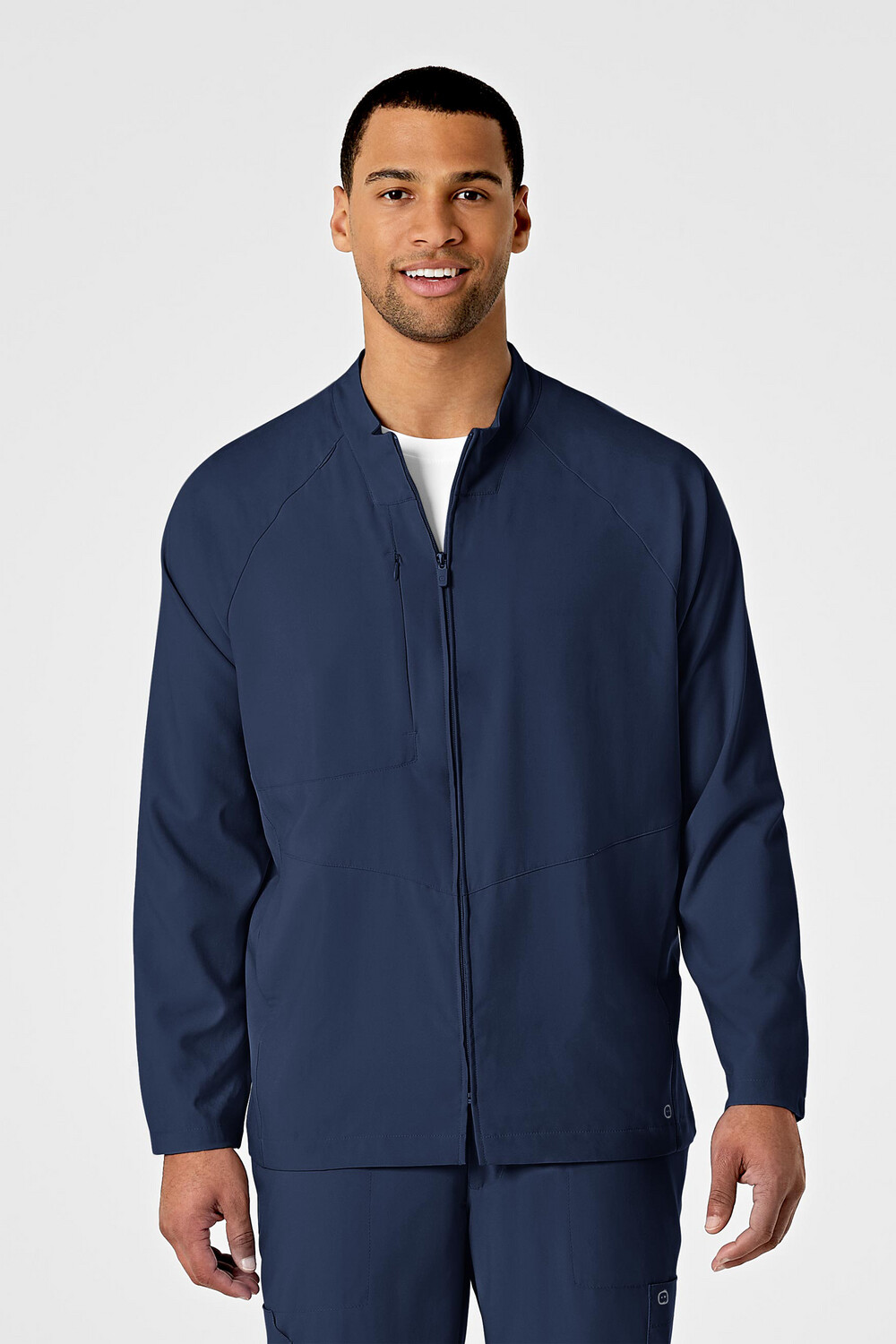 Casacca uomo 8355 manica lunga con zip navy blue