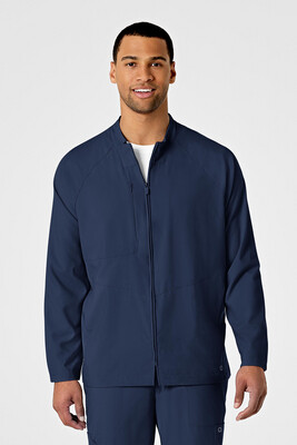 Casacca uomo 8355 manica lunga con zip navy blue