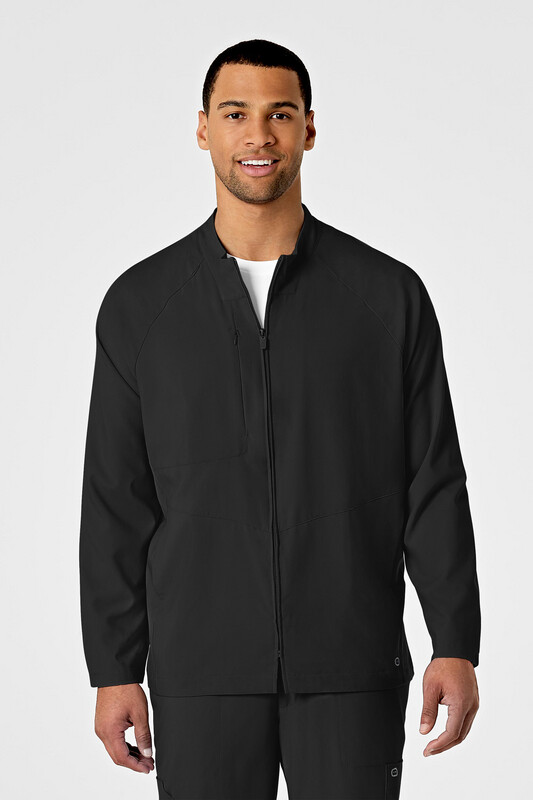 Casacca uomo 8355 manica lunga con zip black