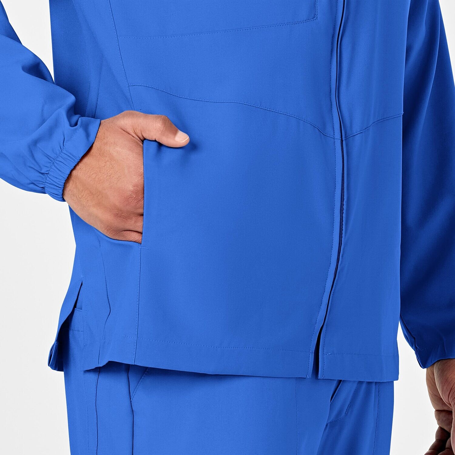 Casacca uomo 8355 manica lunga con zip royal blue