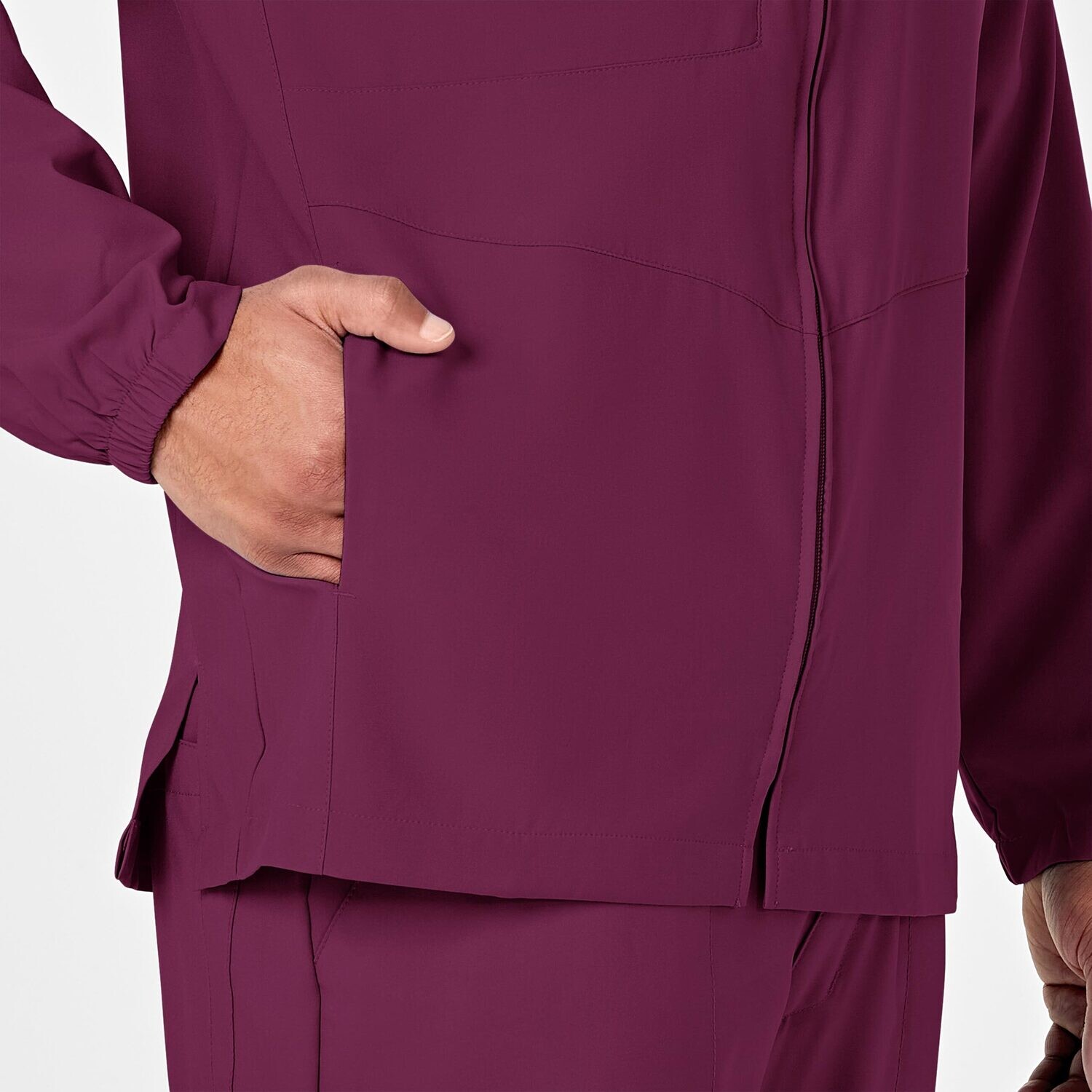 Casacca uomo 8355 manica lunga con zip wine
