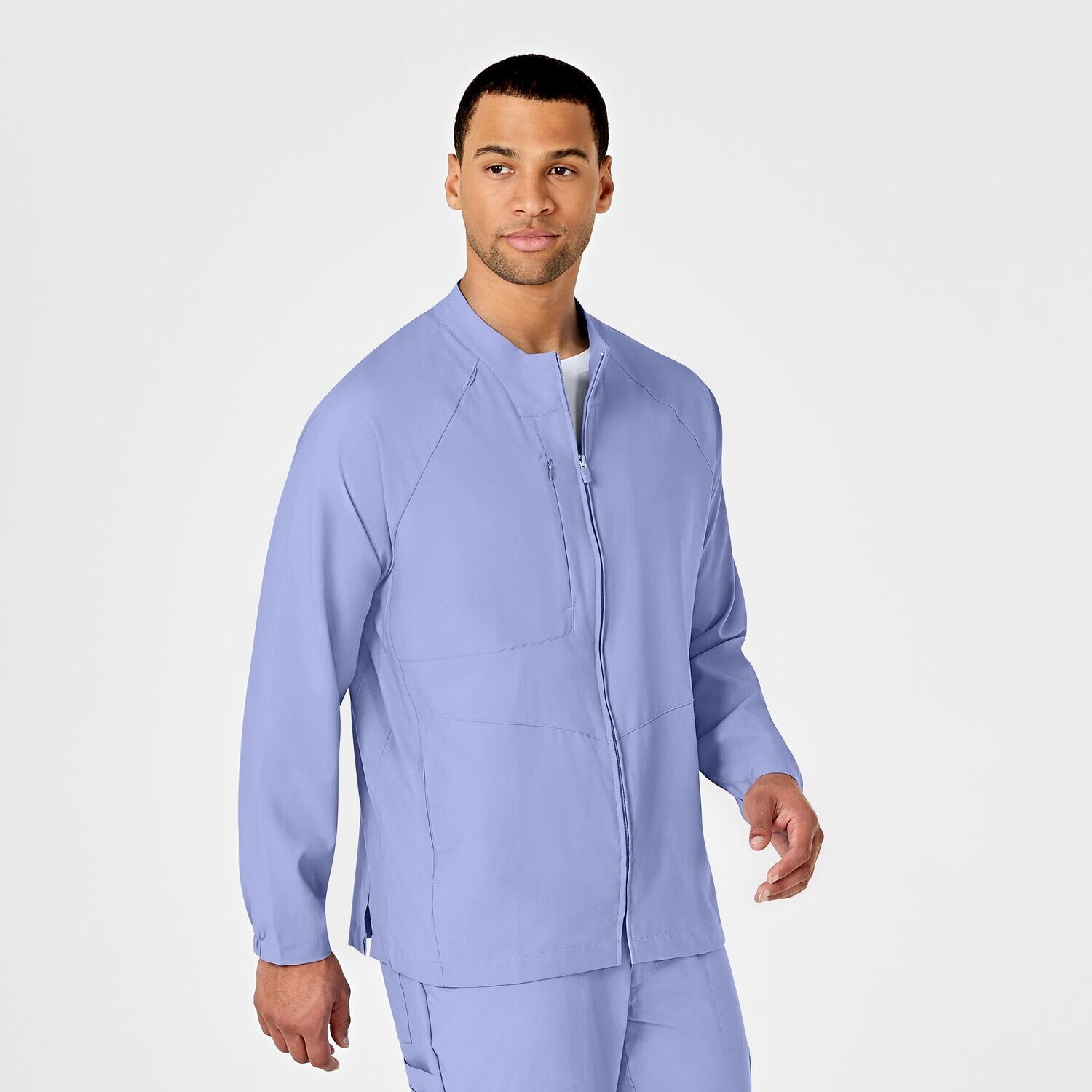 Casacca uomo 8355 manica lunga con zip ceil blue
