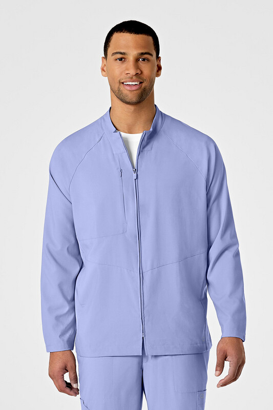 Casacca uomo 8355 manica lunga con zip ceil blue