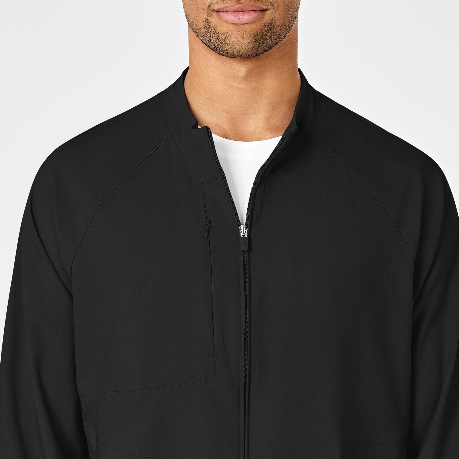Casacca uomo 8355 manica lunga con zip black