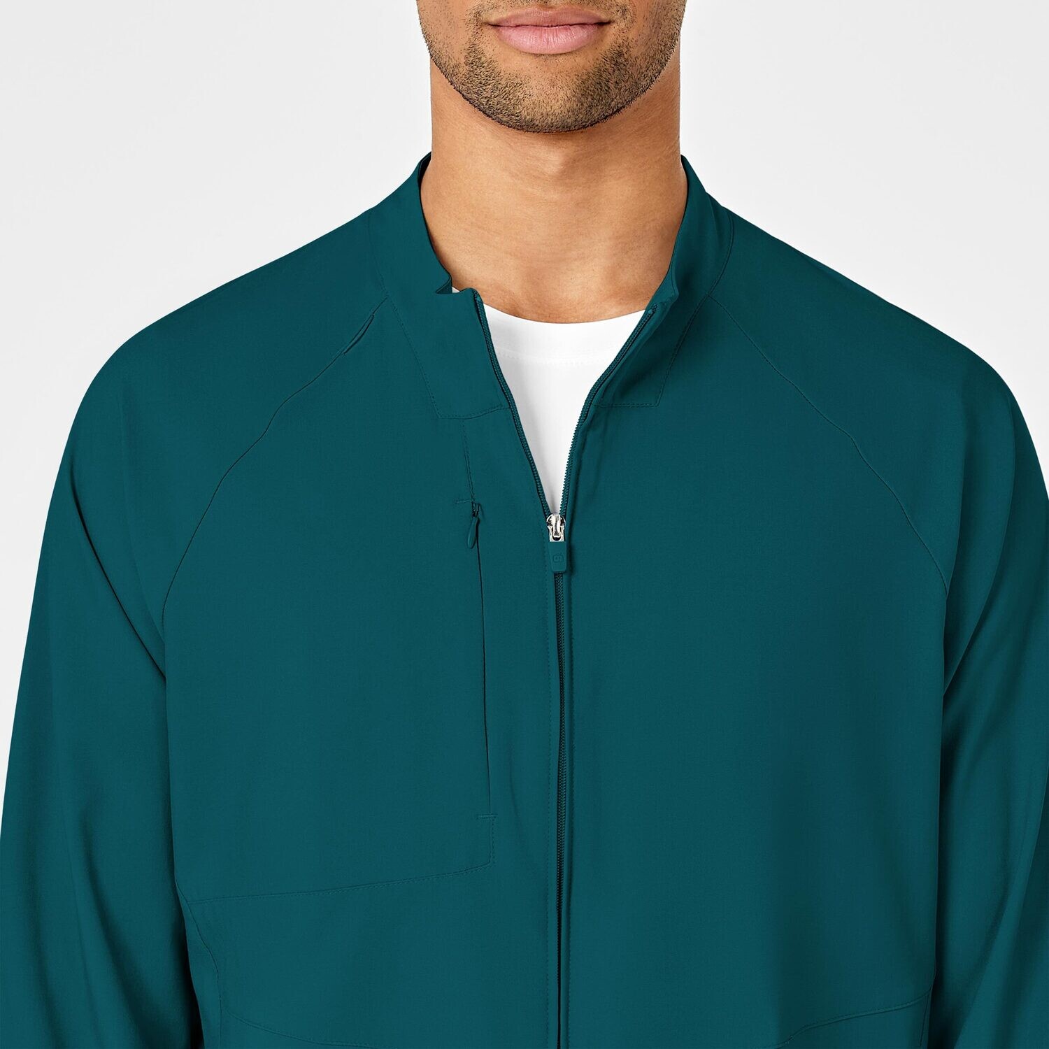 Casacca uomo 8355 manica lunga con zip caribbean blue