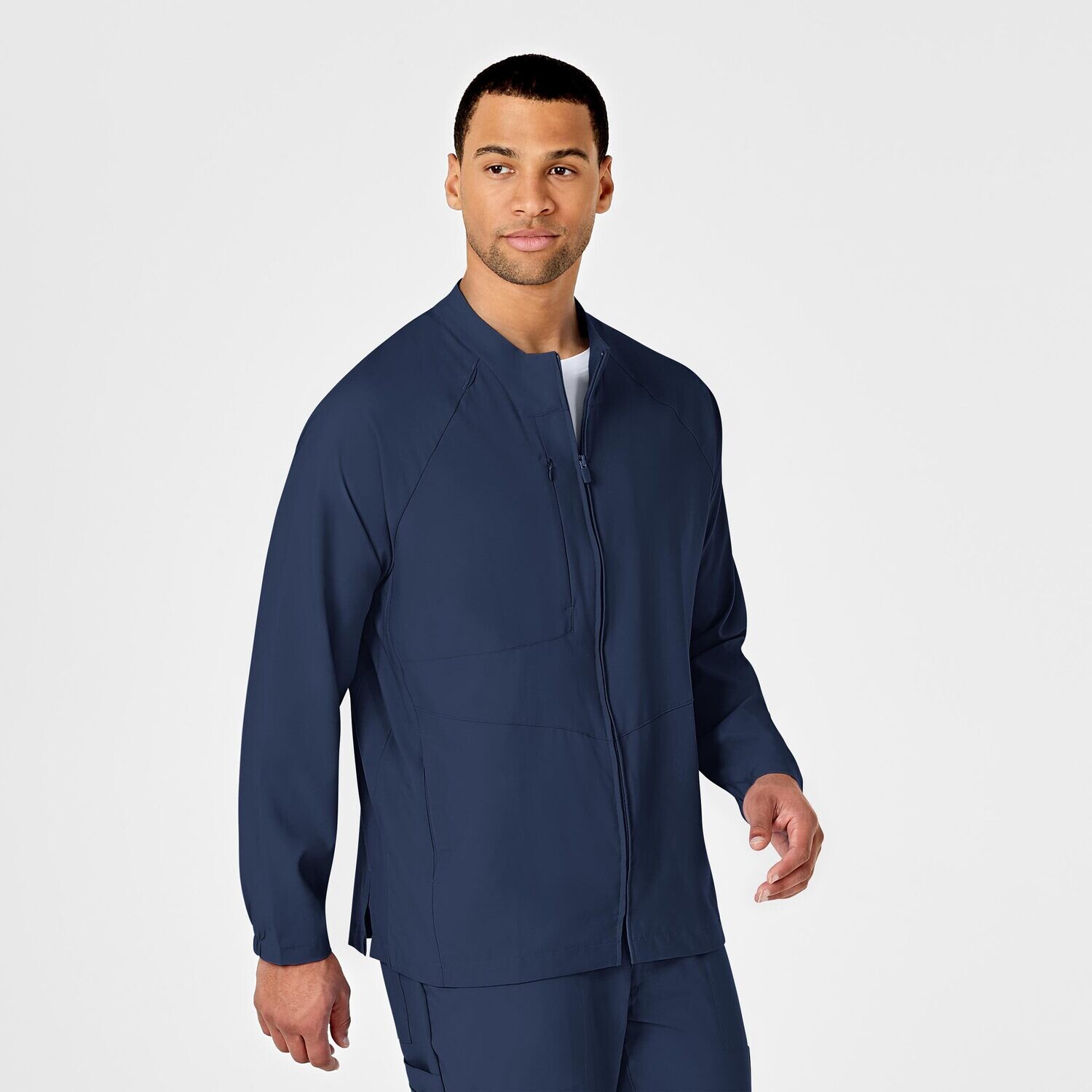 Casacca uomo 8355 manica lunga con zip navy blue