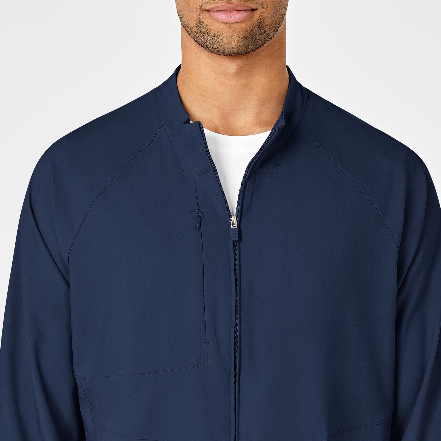 Casacca uomo 8355 manica lunga con zip navy blue