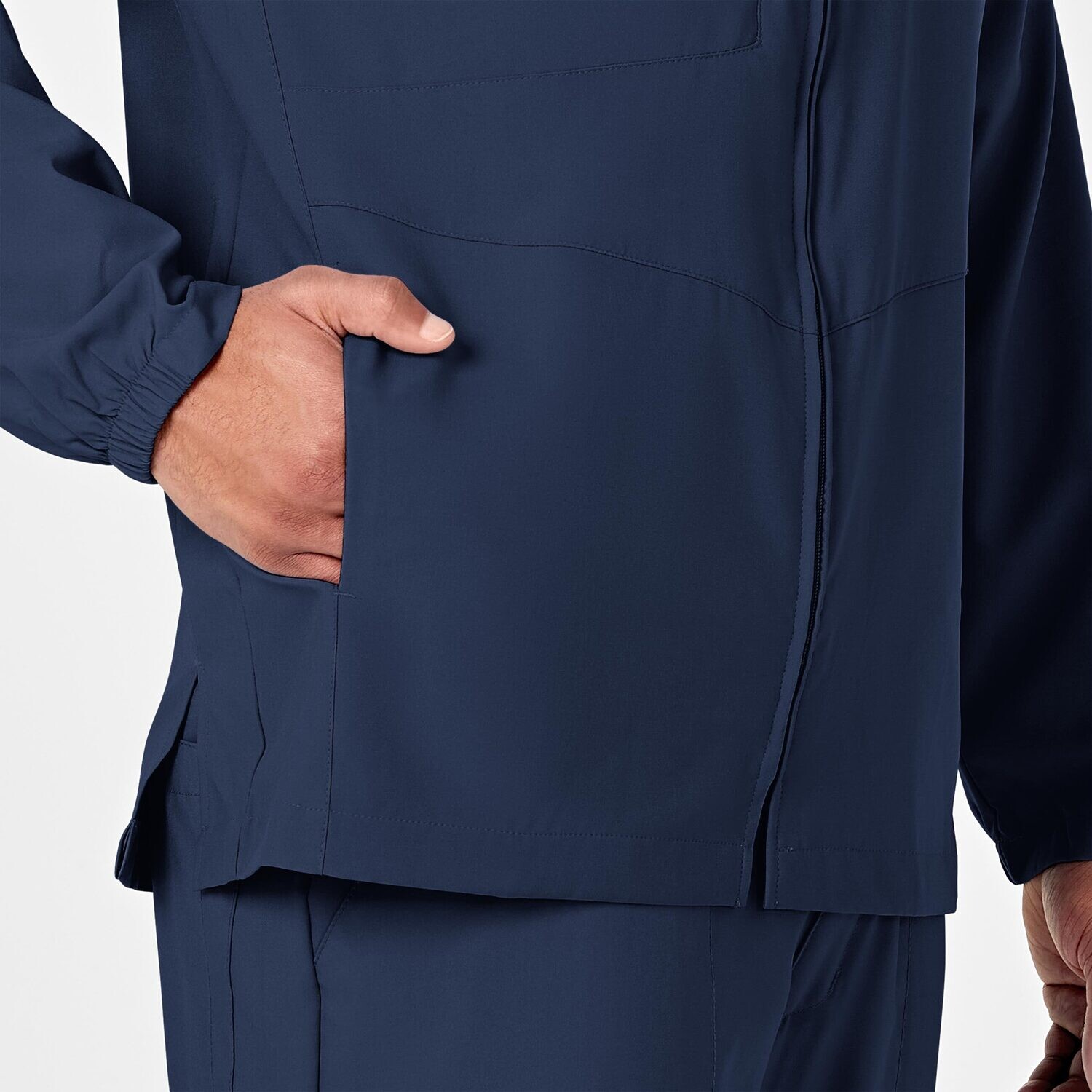Casacca uomo 8355 manica lunga con zip navy blue