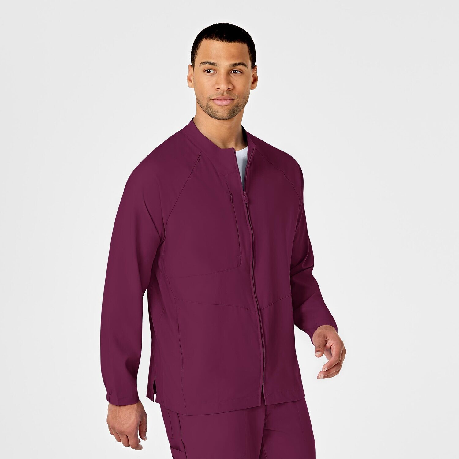 Casacca uomo 8355 manica lunga con zip wine