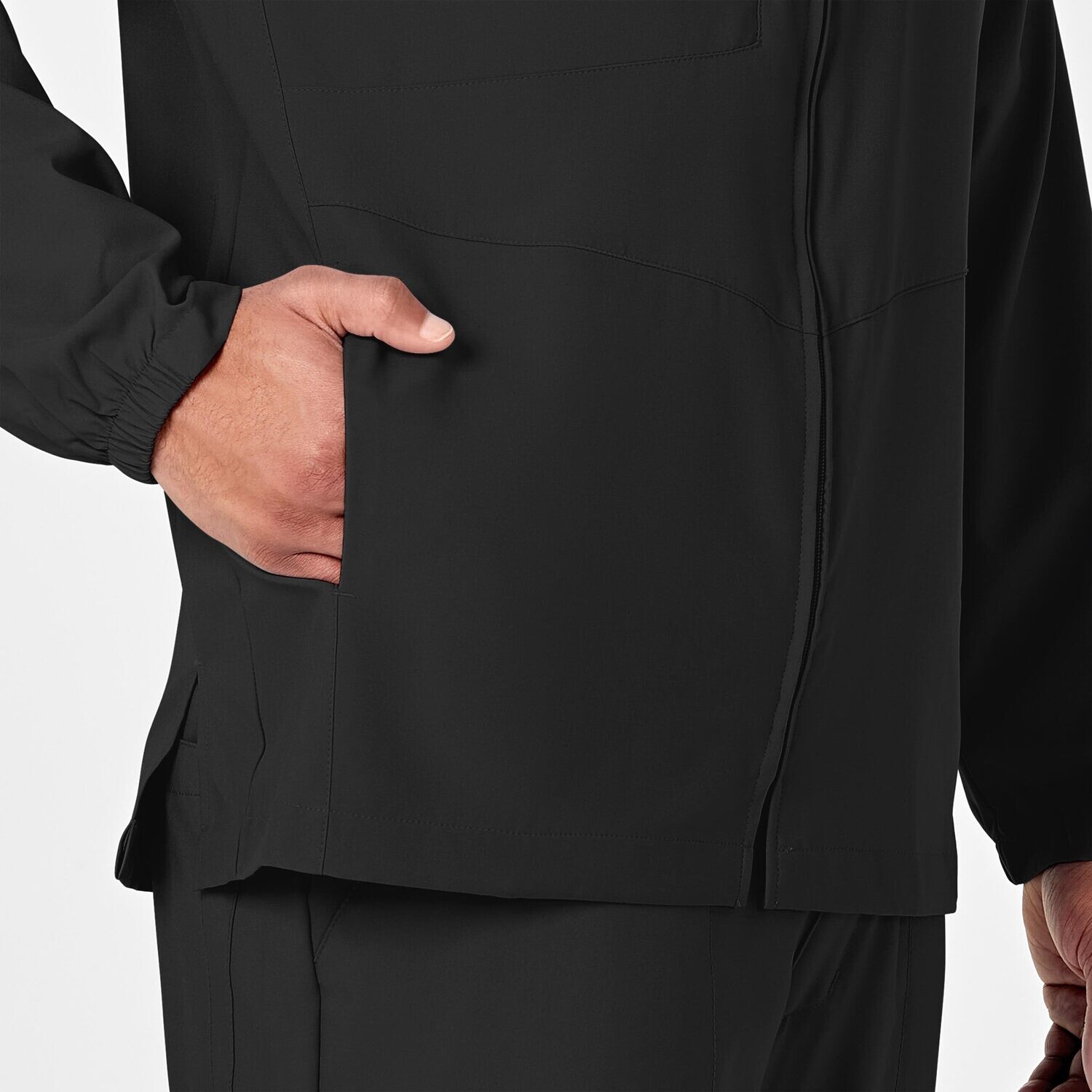 Casacca uomo 8355 manica lunga con zip black