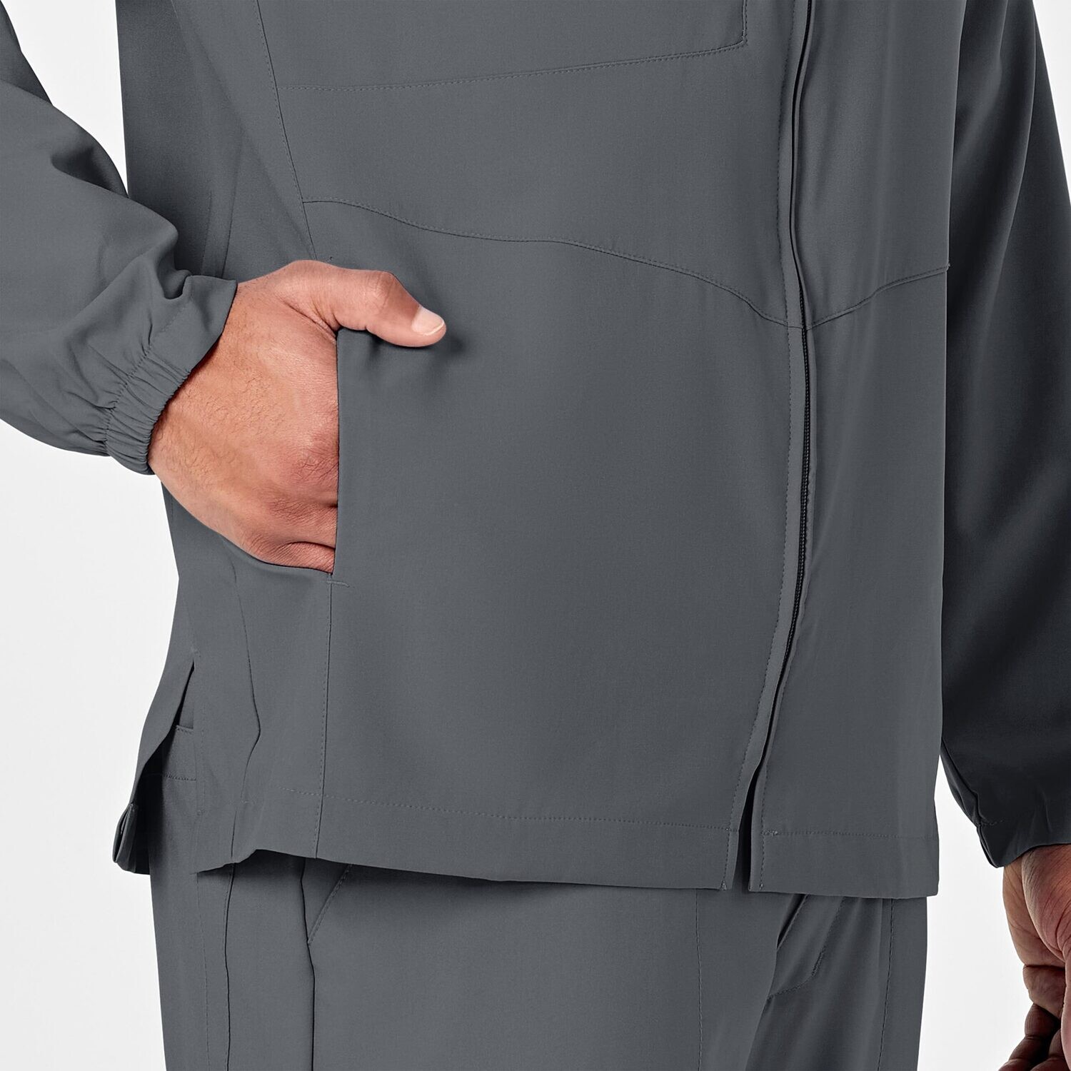 Casacca uomo 8355 manica lunga con zip pewter