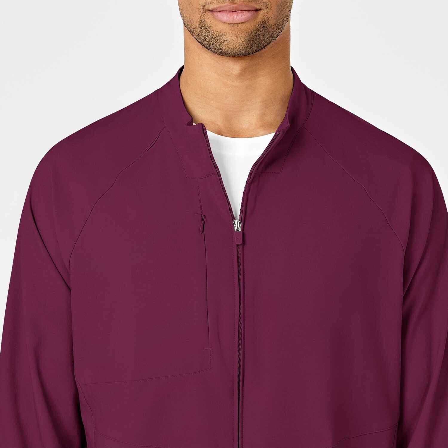 Casacca uomo 8355 manica lunga con zip wine