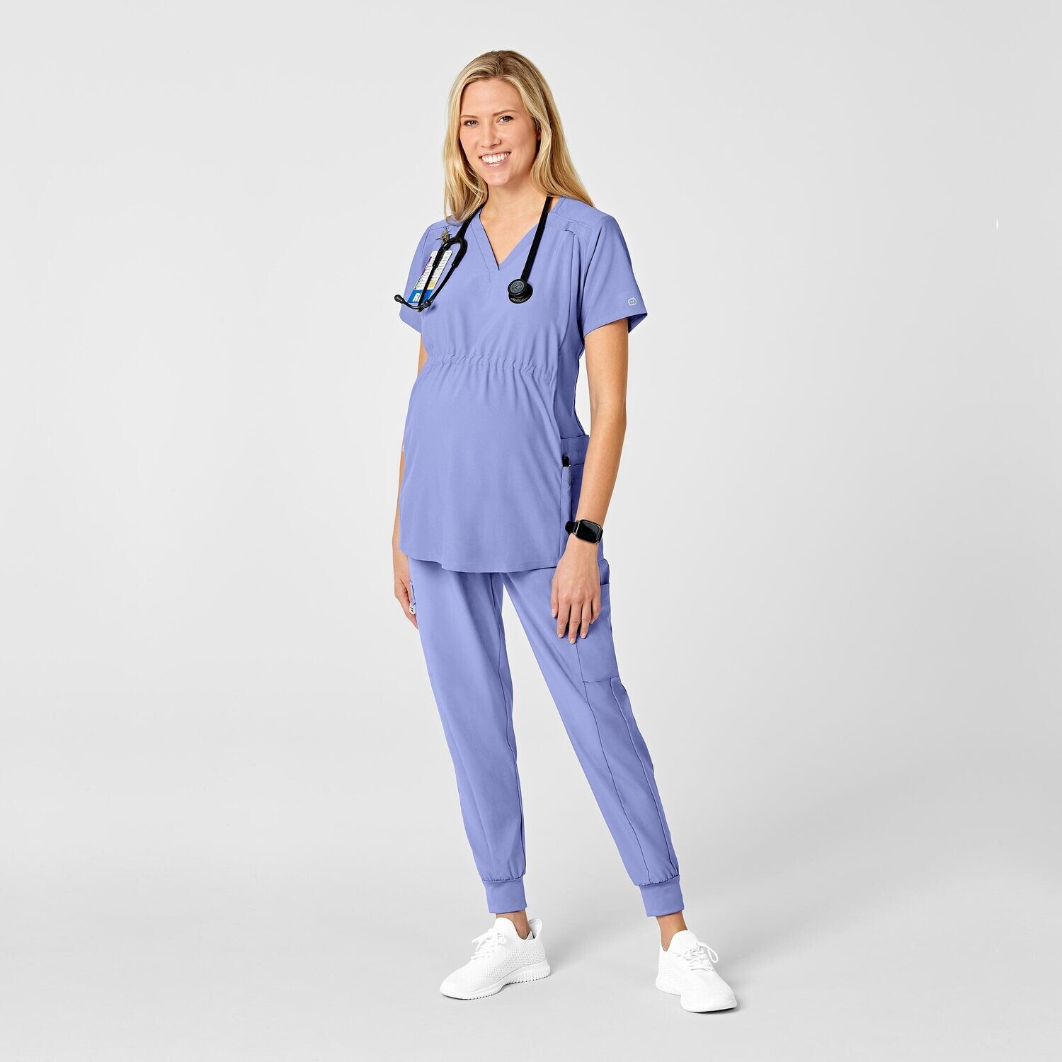 Pantalone donna 5455 maternity jogger ceil blue