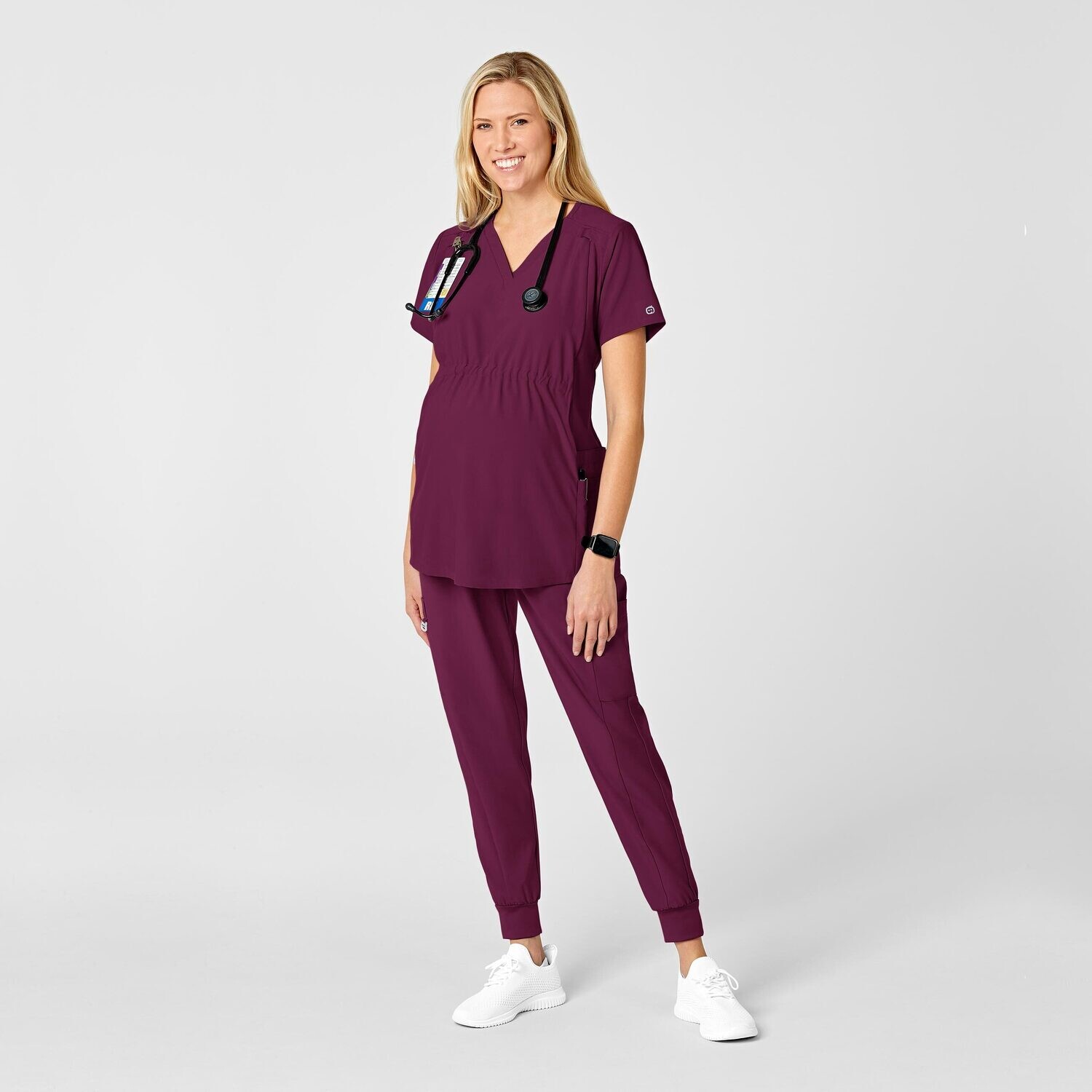 Pantalone donna 5455 maternity jogger wine