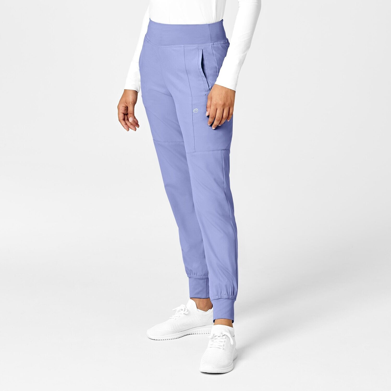 Pantalone donna 5555 cargo jogger ceil blue