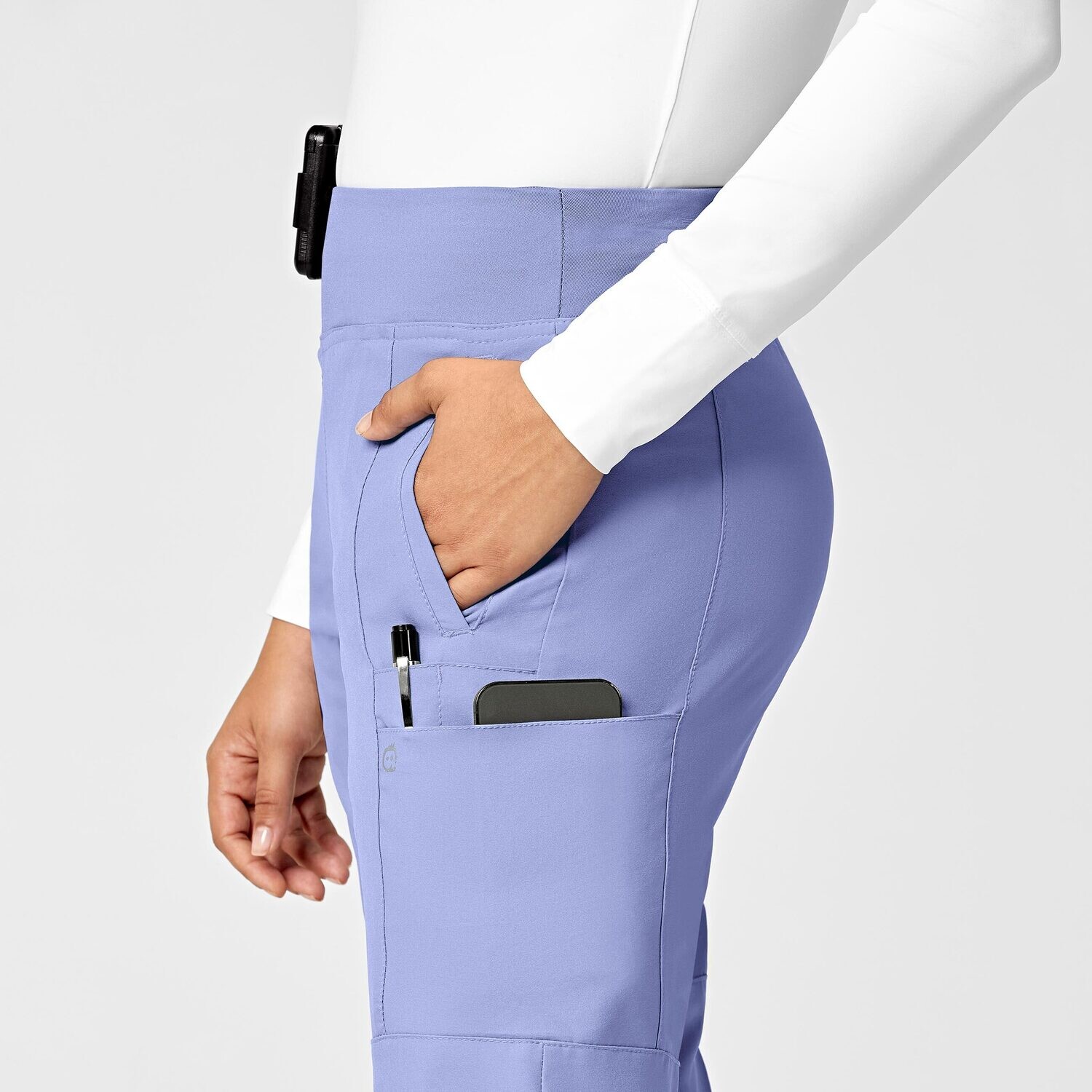 Pantalone donna 5555 cargo jogger ceil blue