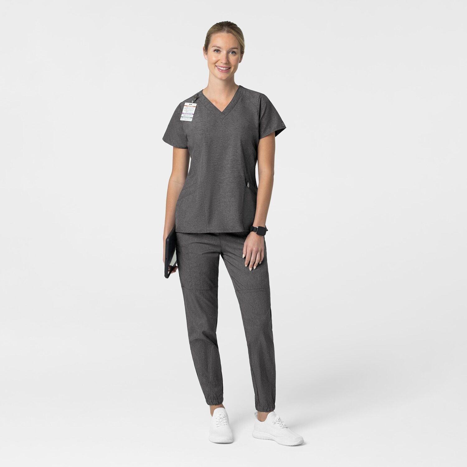Pantalone donna 5555 cargo jogger charcoal heather
