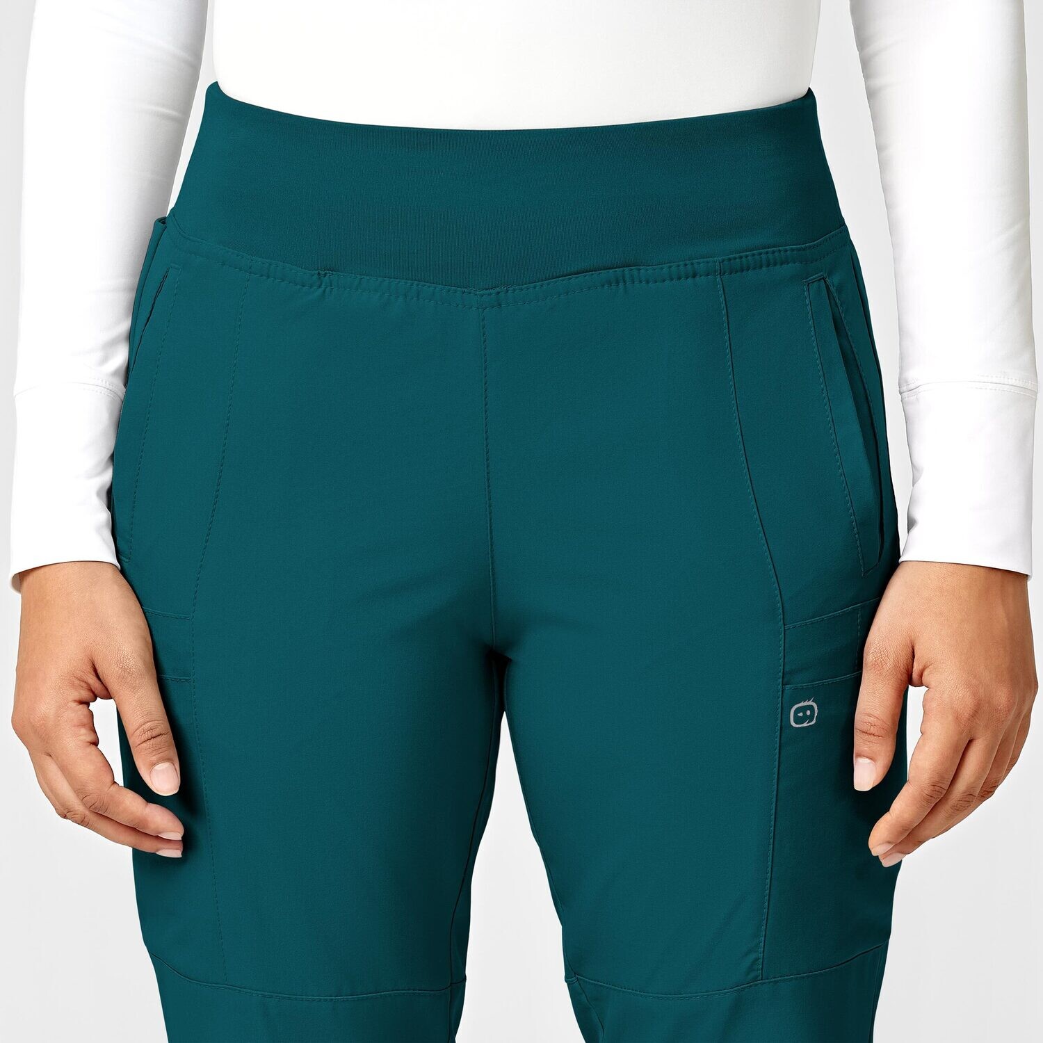 Pantalone donna 5555 cargo jogger caribbean blue