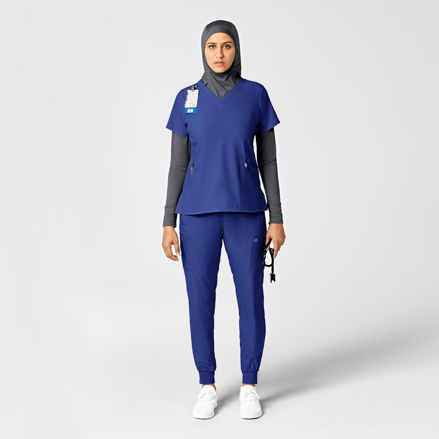 Pantalone donna 5555 cargo jogger galaxy blue