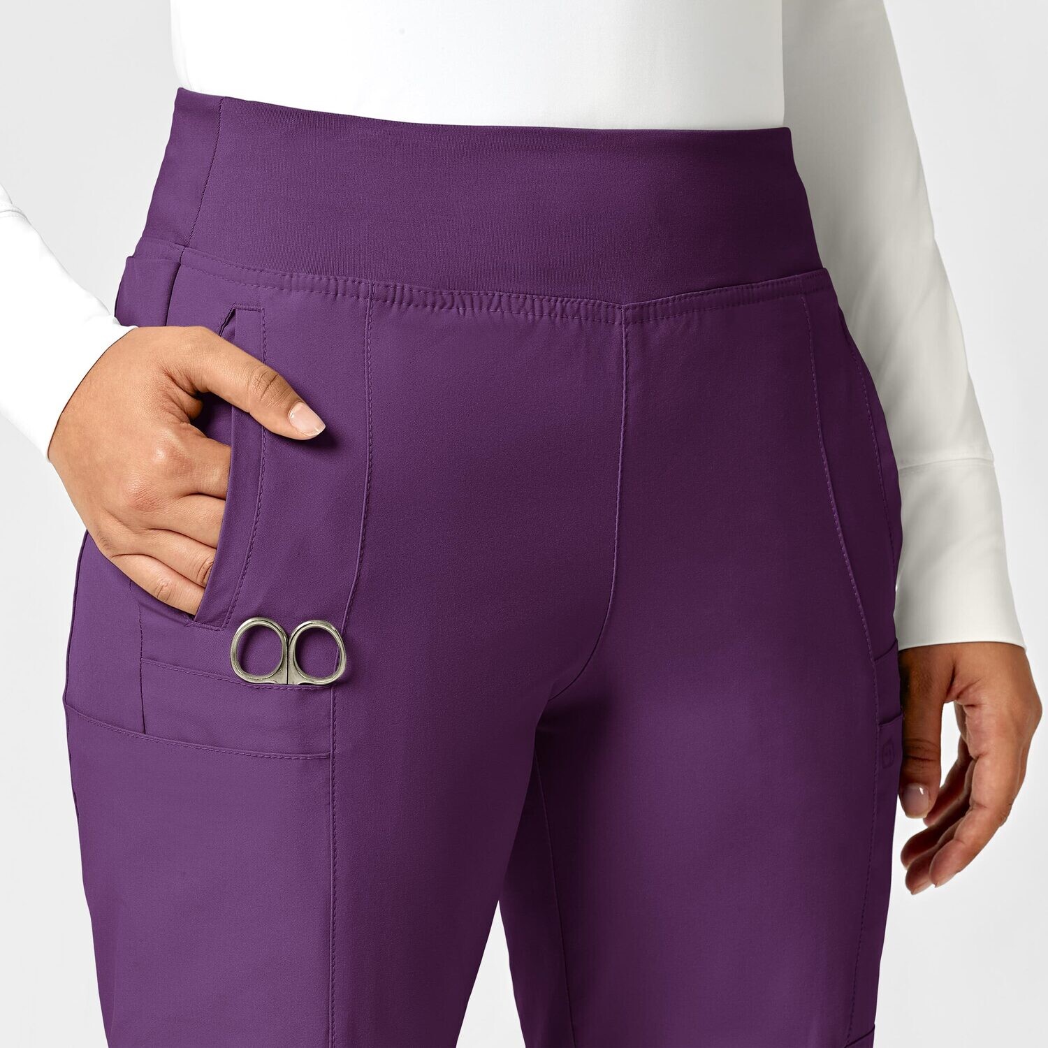 Pantalone donna 5555 cargo jogger eggplant