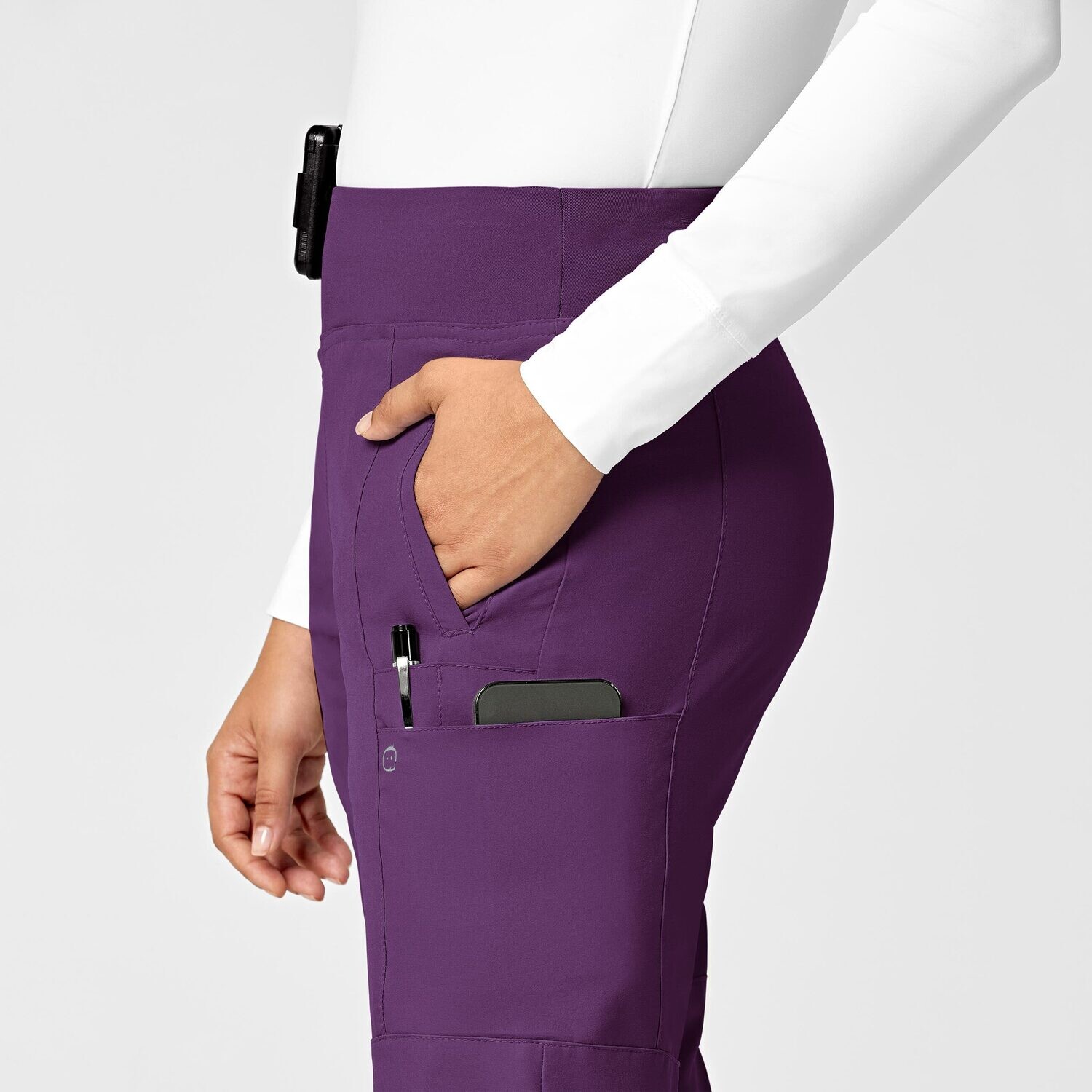 Pantalone donna 5555 cargo jogger eggplant