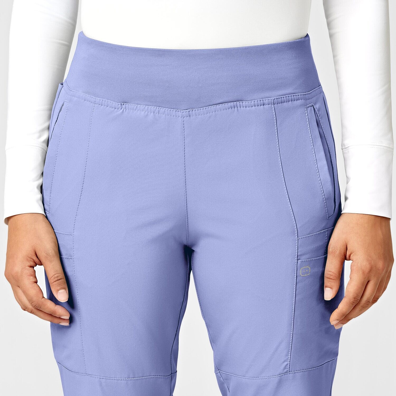 Pantalone donna 5555 cargo jogger ceil blue