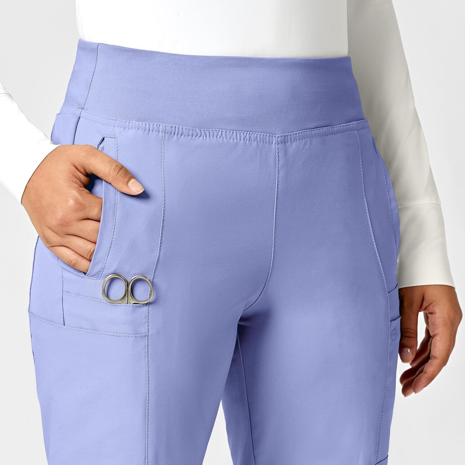 Pantalone donna 5555 cargo jogger ceil blue