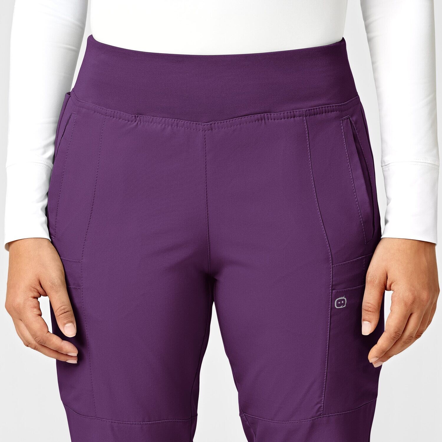 Pantalone donna 5555 cargo jogger eggplant