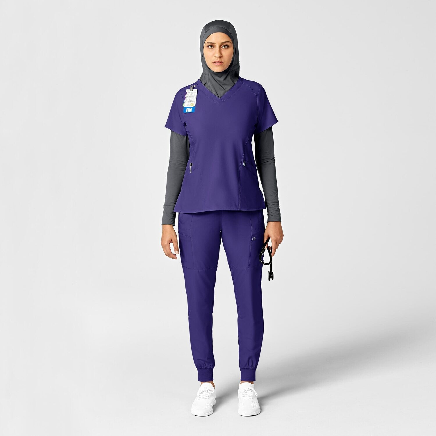 Pantalone donna 5555 cargo jogger grape