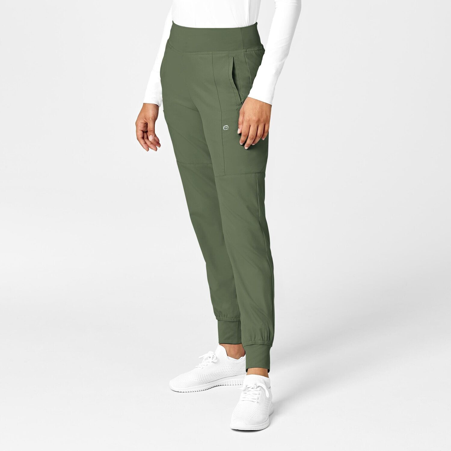 Pantalone donna 5555 cargo jogger olive