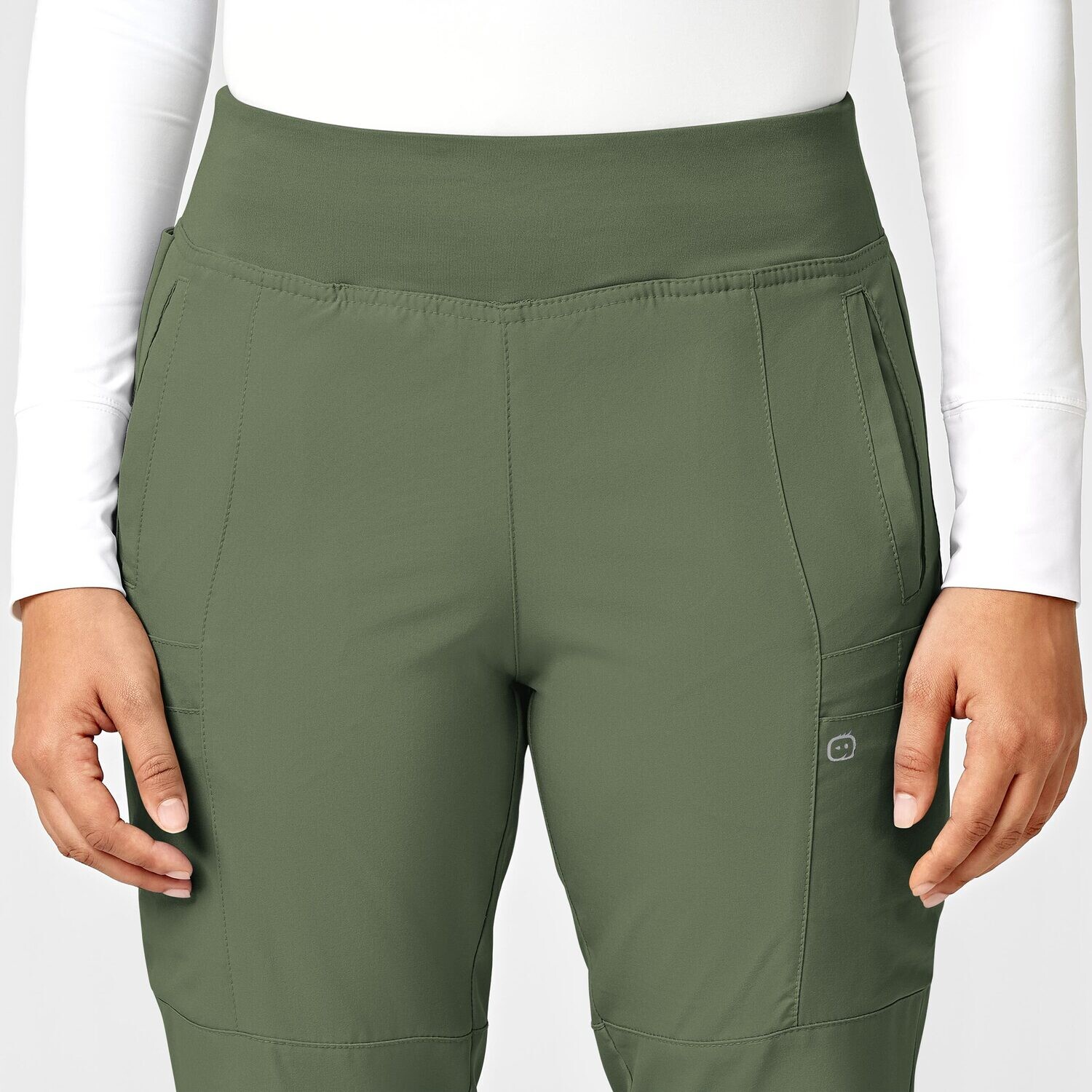 Pantalone donna 5555 cargo jogger olive