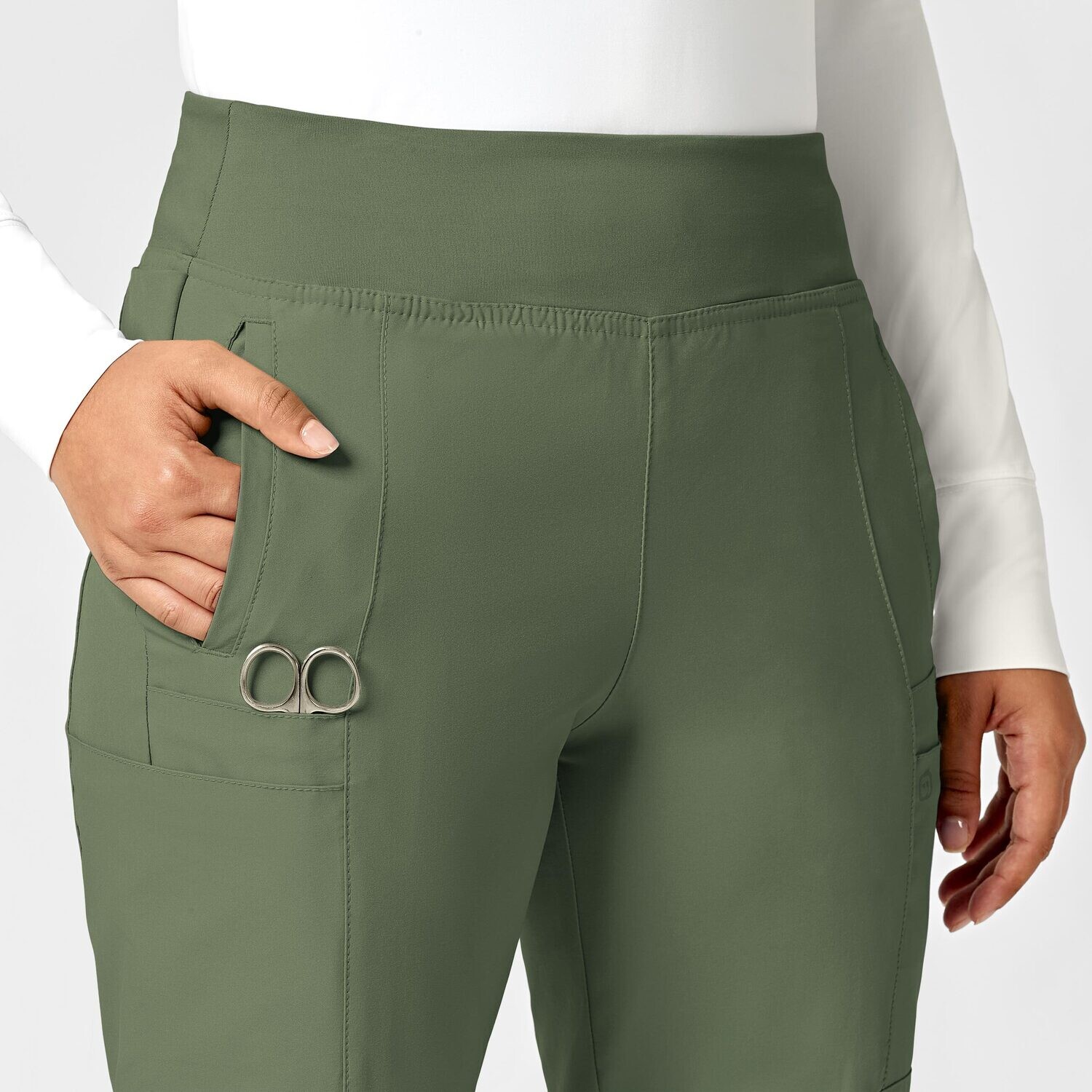 Pantalone donna 5555 cargo jogger olive