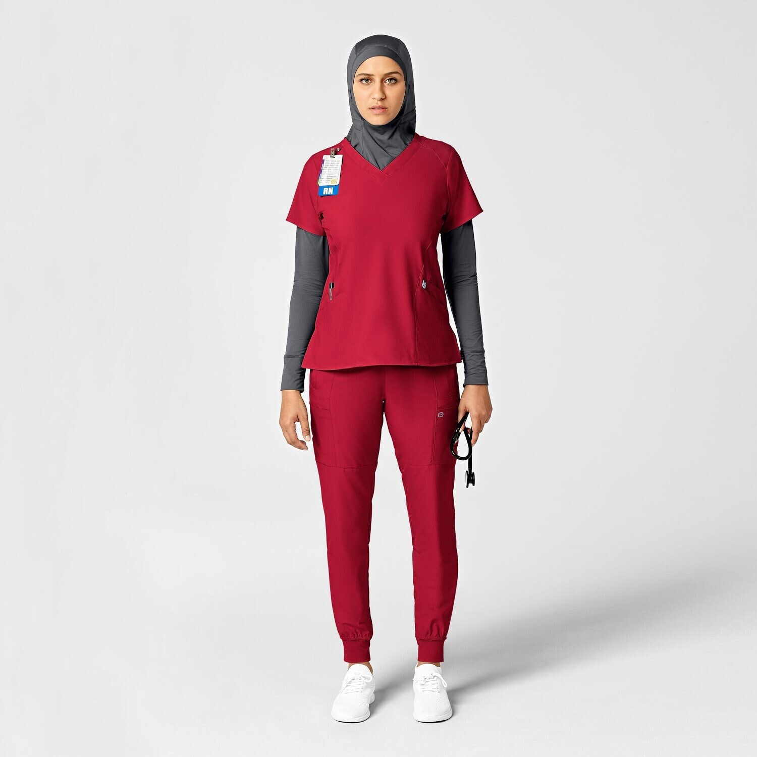 Pantalone donna 5555 cargo jogger red