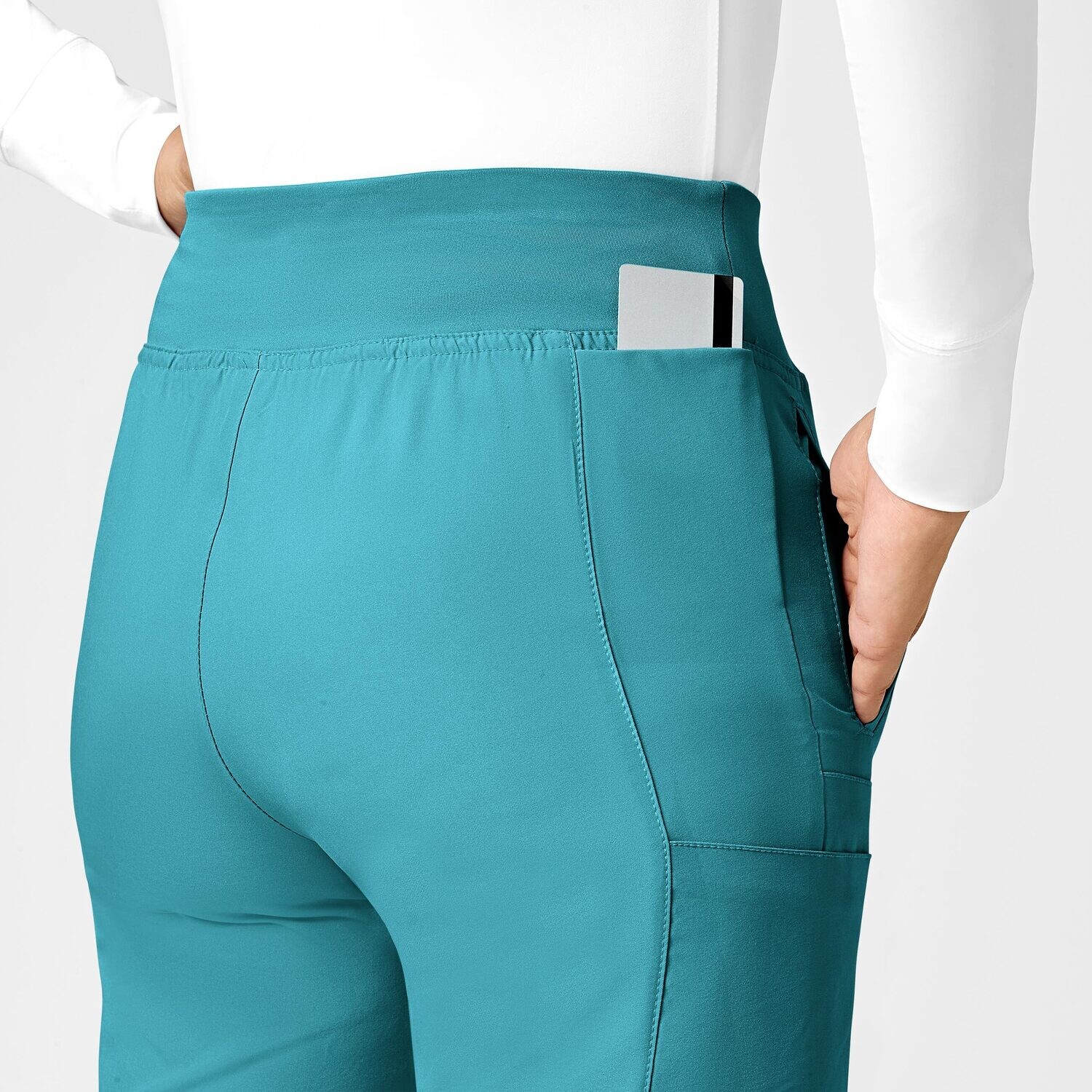 Pantalone donna 5555 cargo jogger teal blue