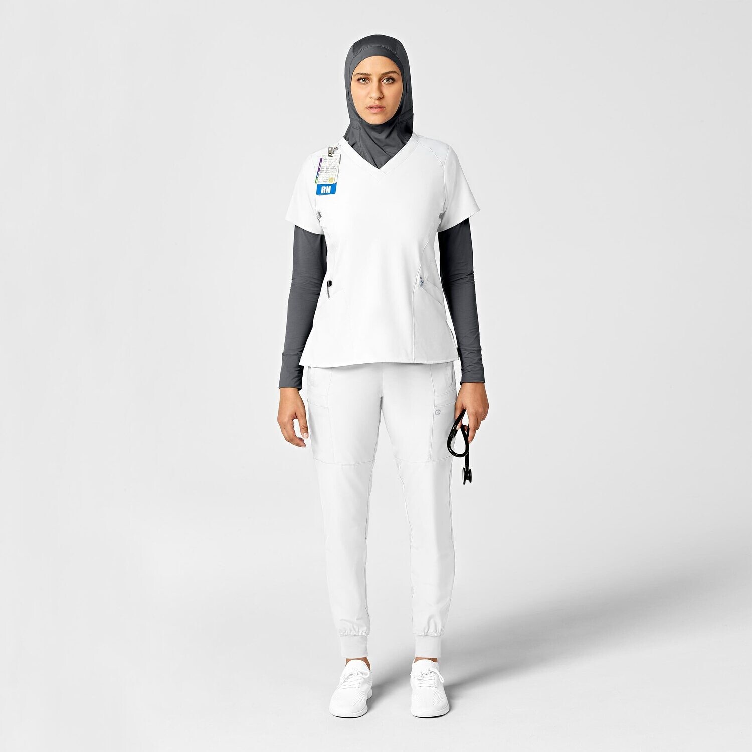 Pantalone donna 5555 cargo jogger white