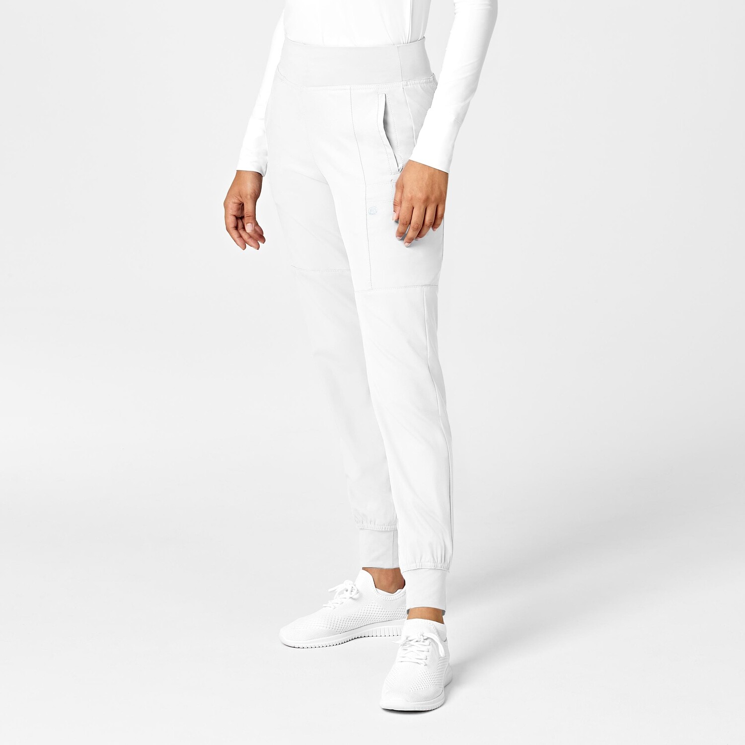 Pantalone donna 5555 cargo jogger white
