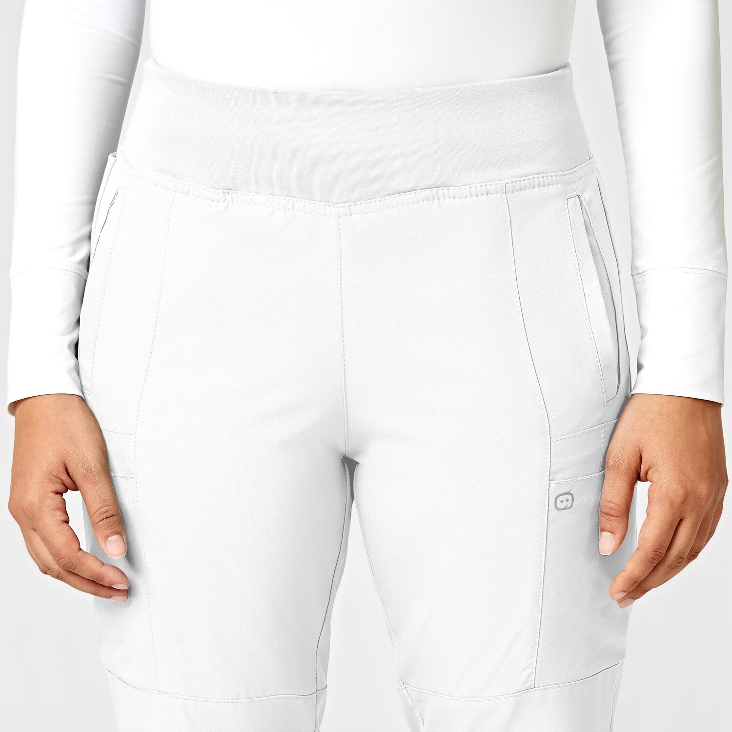 Pantalone donna 5555 cargo jogger white