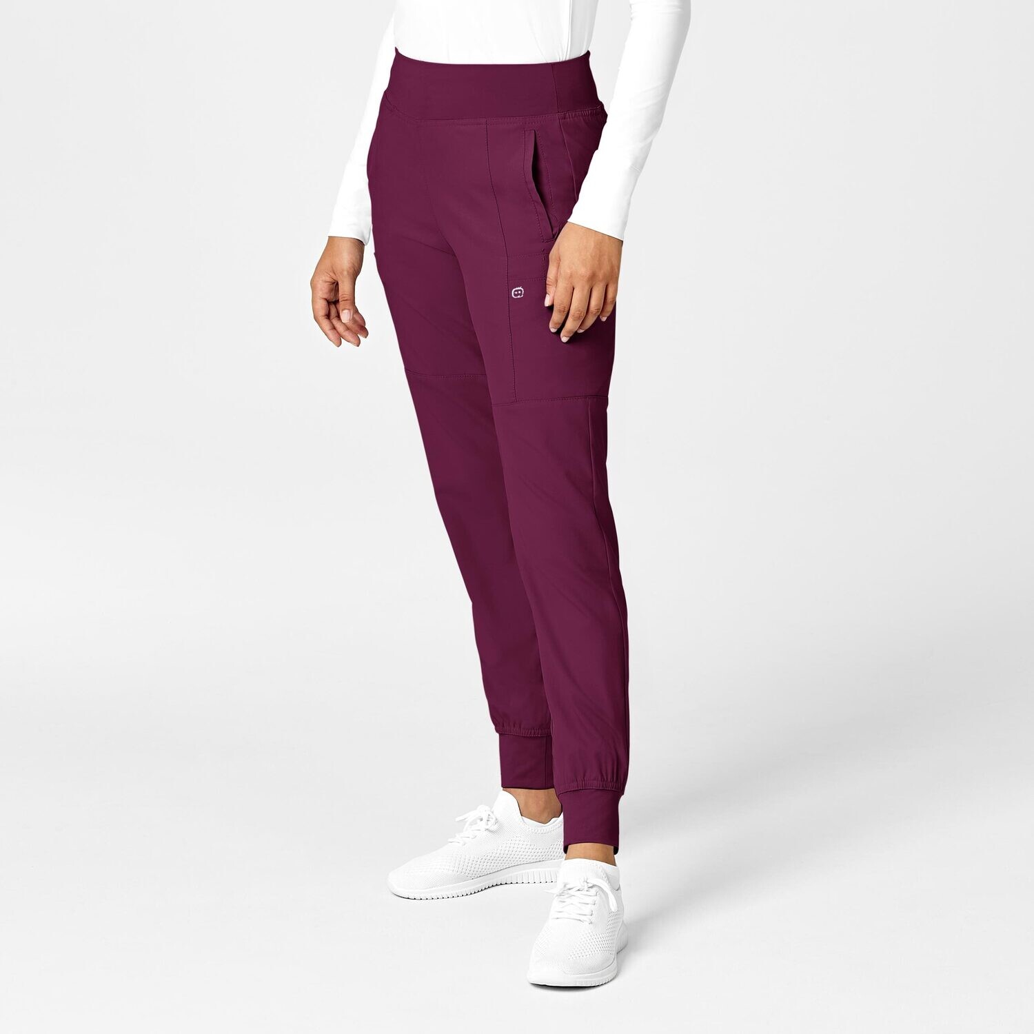 Pantalone donna 5555 cargo jogger wine