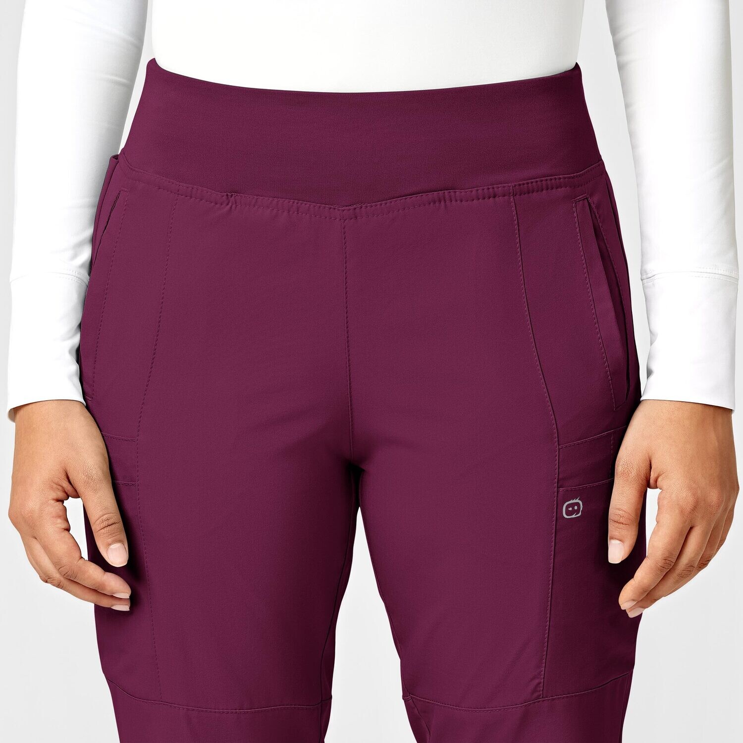 Pantalone donna 5555 cargo jogger wine