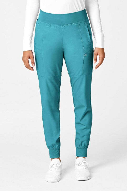 Pantalone donna 5555 cargo jogger teal blue